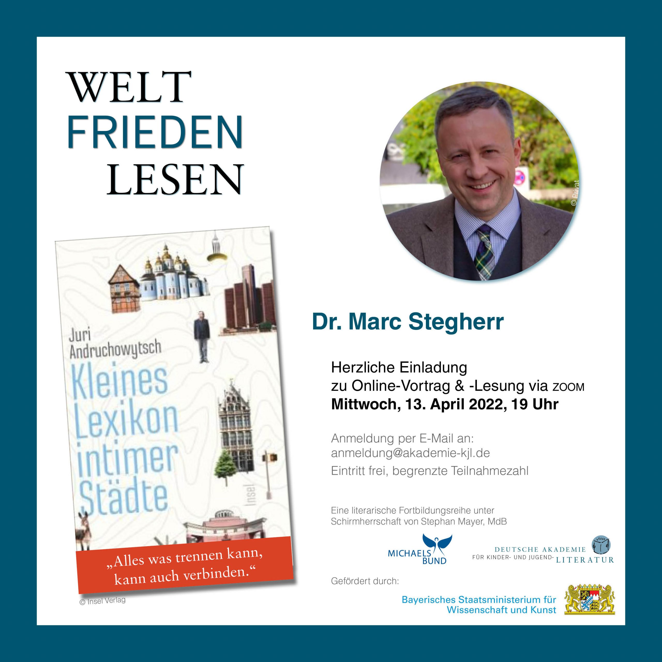 WELT|FRIEDEN|LESEN 13.04. Dr. Marc Stegherr: Landes- und Kulturgeschichte der Ukraine