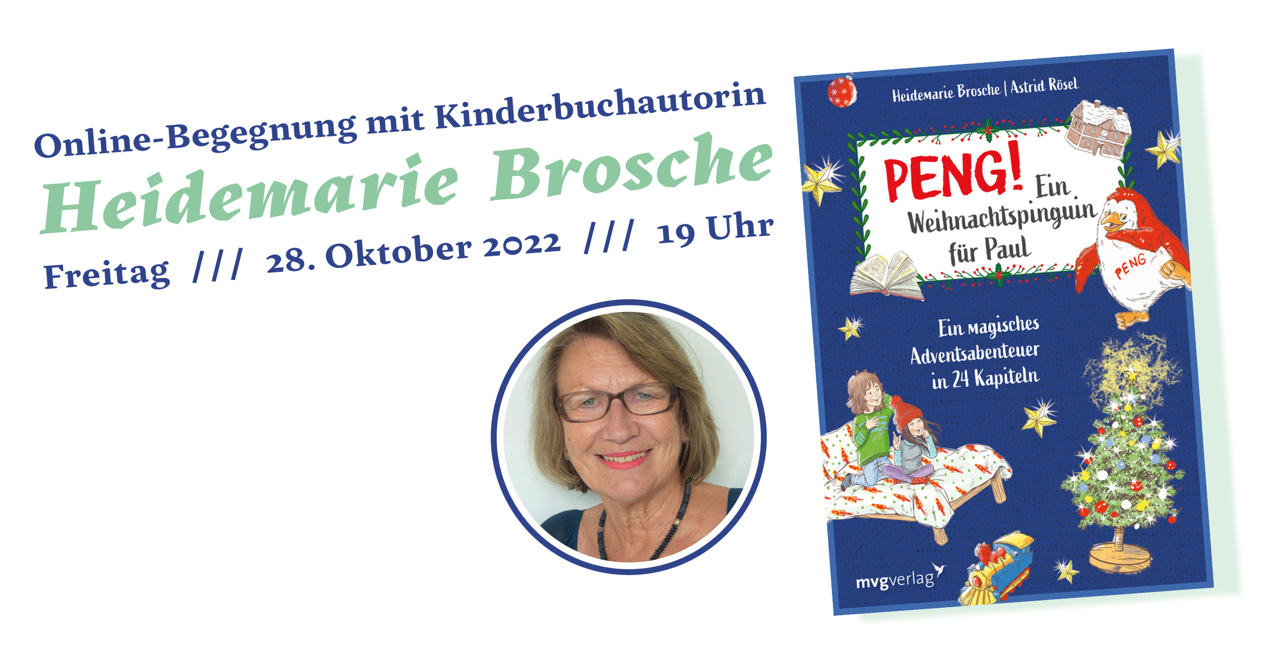 PENG! Ein Weihnachtspinguin für Paul - Onlinelesung mit Heidemarie Brosche (28.10.2022)