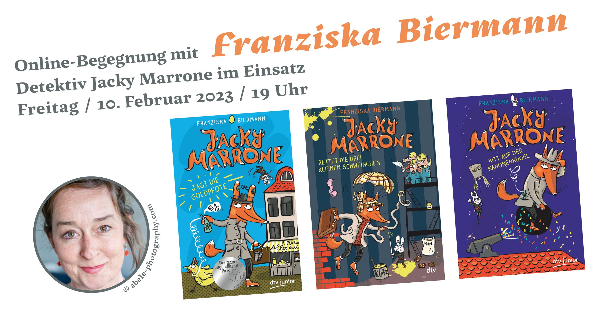 Detektiv Jacky Marrone im Einsatz - Online-Begegnung mit Franziska Biermann (10.02.2023)