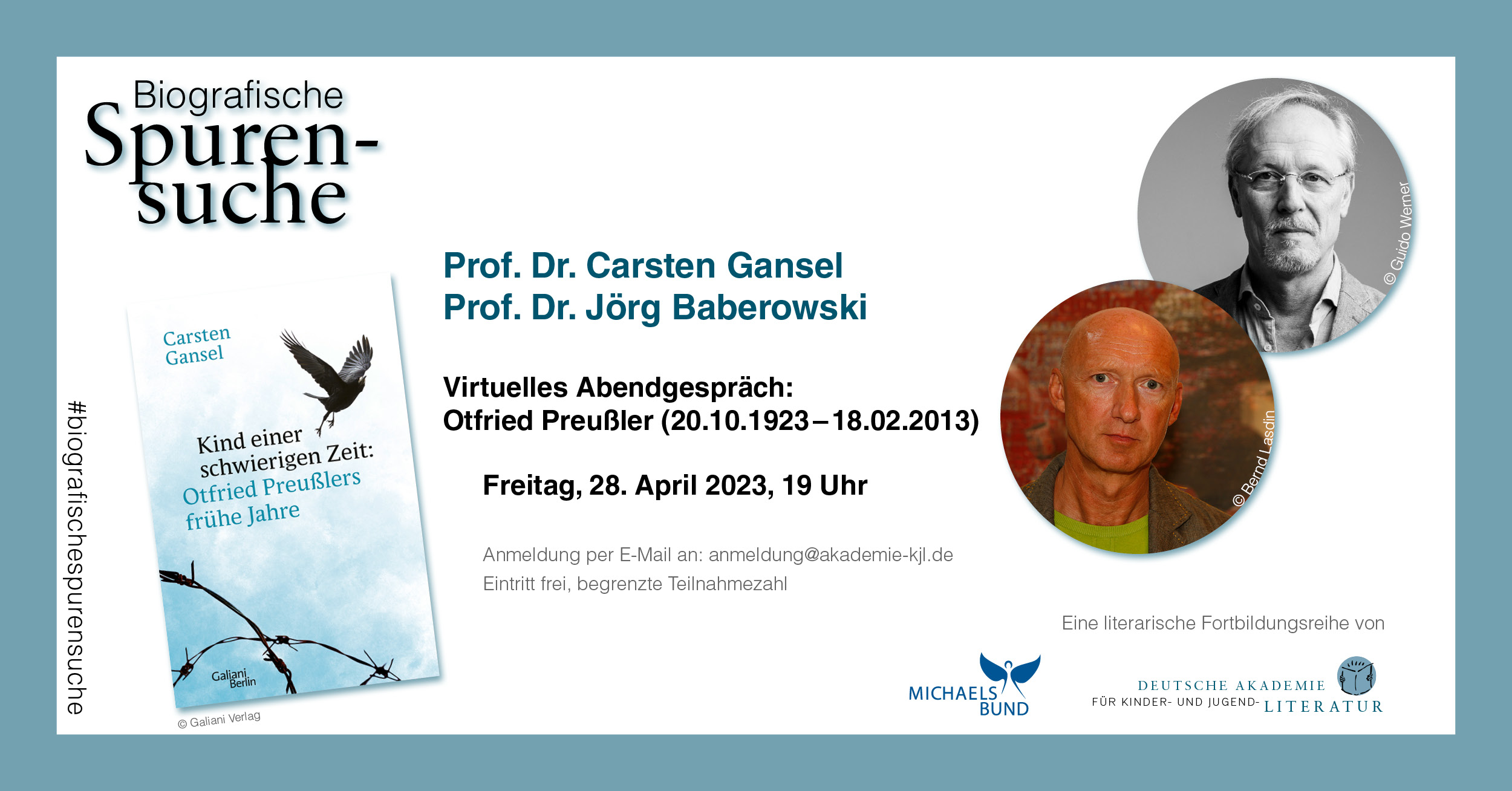 Biografische Spurensuche: Otfried Preußler (1923-2012) | Virtuelles Abendgespräch mit Carsten Gansel und Jörg Baberowski (28.04.2023)