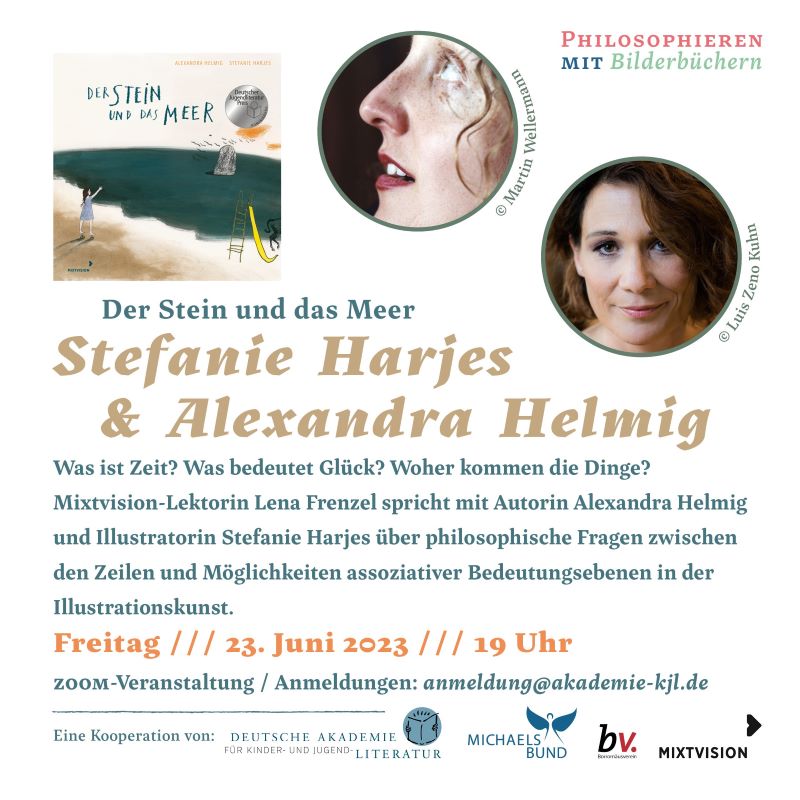 Philosophieren mit Bilderbüchern | Stefanie Harjes & Alexandra Helmig | Online-Gespräch am 23.06.2023