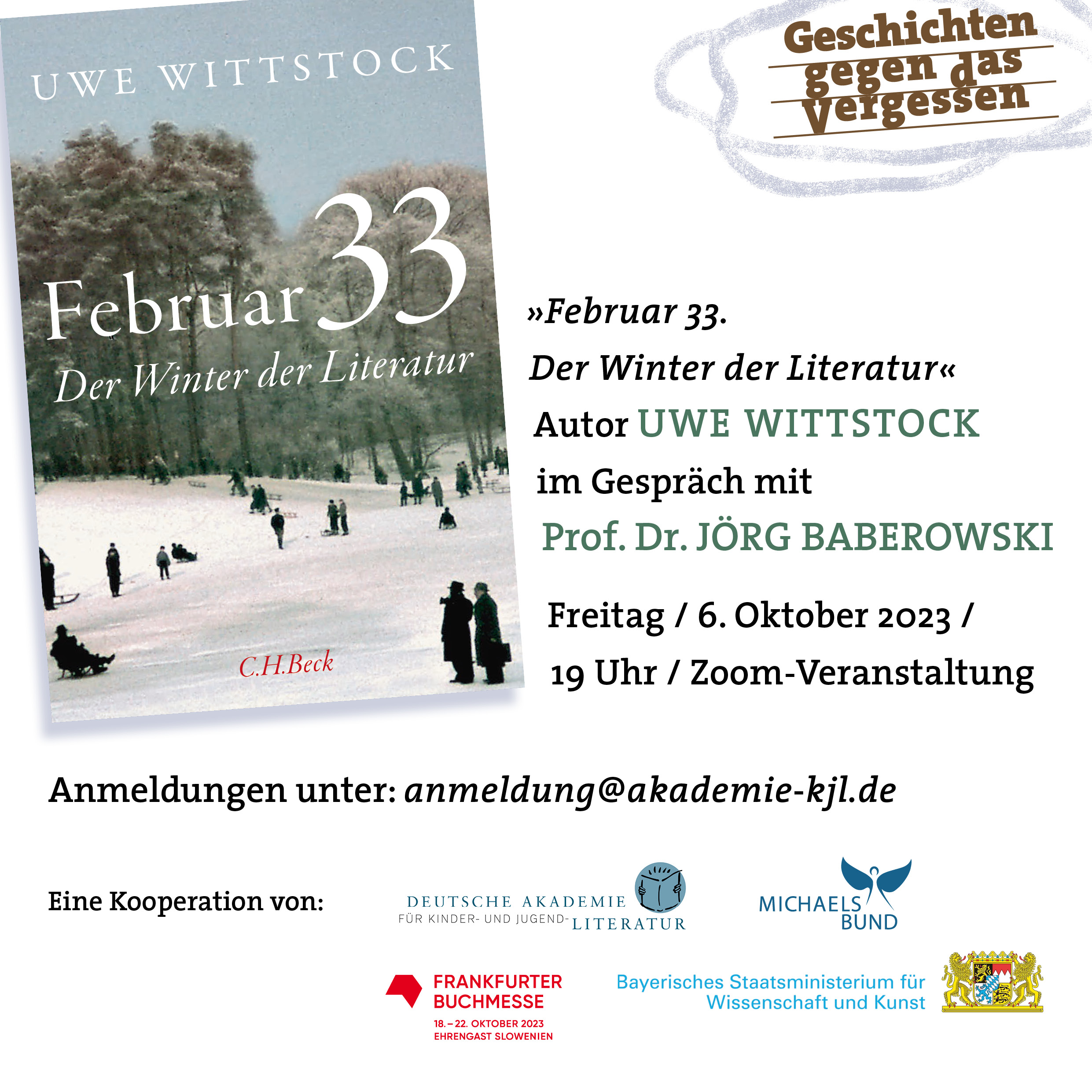 Online-Gespräch Uwe Wittstock und Jörg Baberowski (06.10.2023)