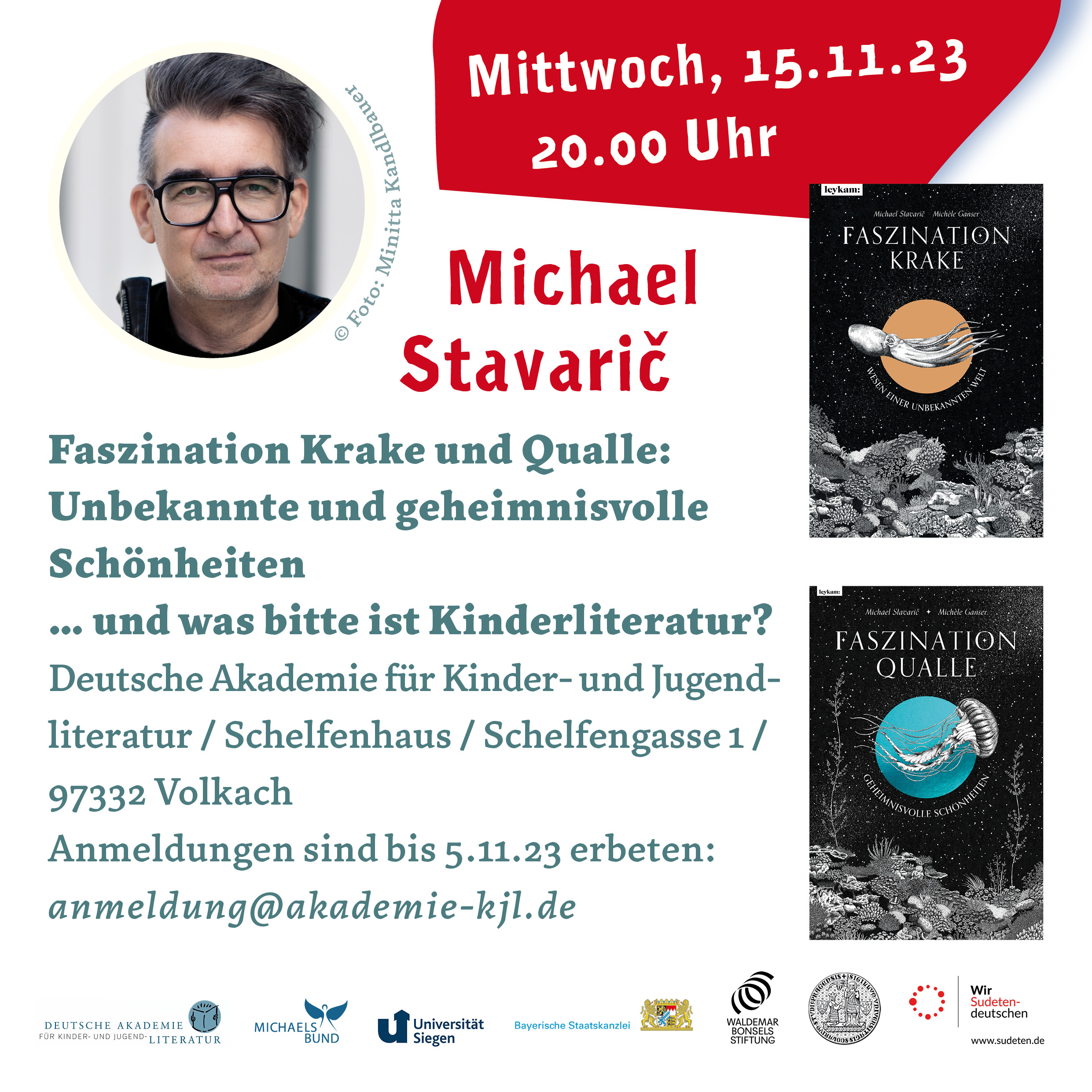 Live-Lesung mit Michael Stavarič (Volkach, 15.11.2023)