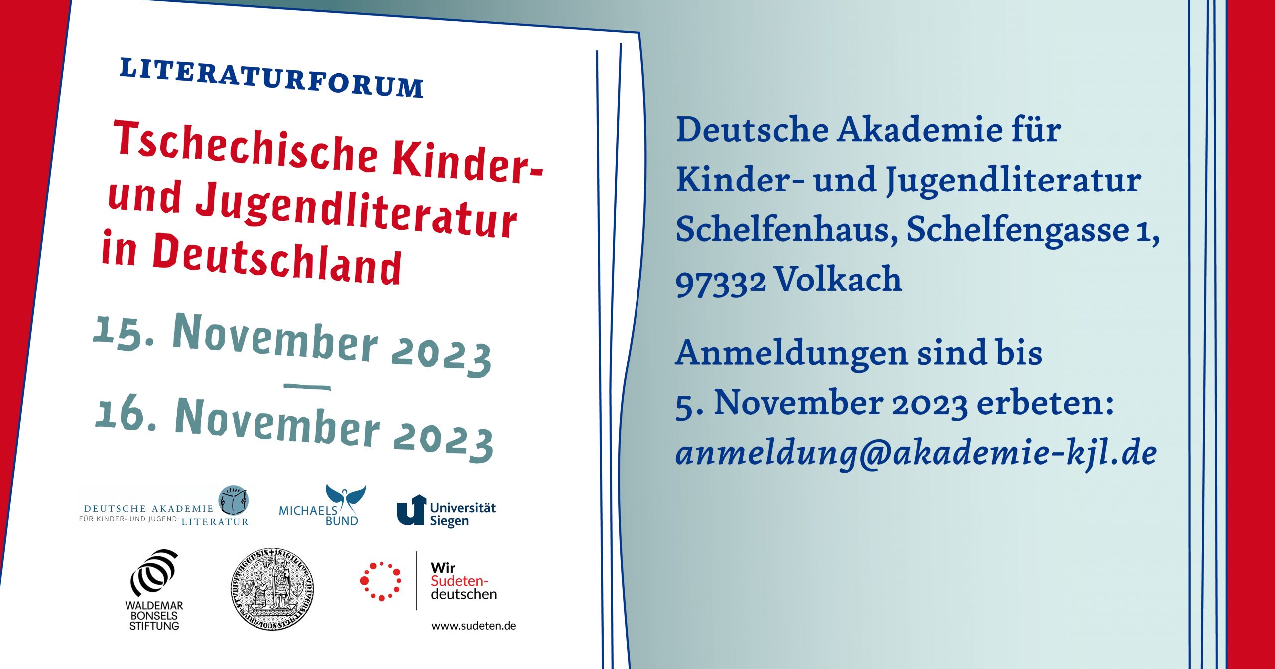 Tschechische Kinder- und Jugendliteratur in Deutschland (Literaturforum, Volkach, 15./16. November 2023)