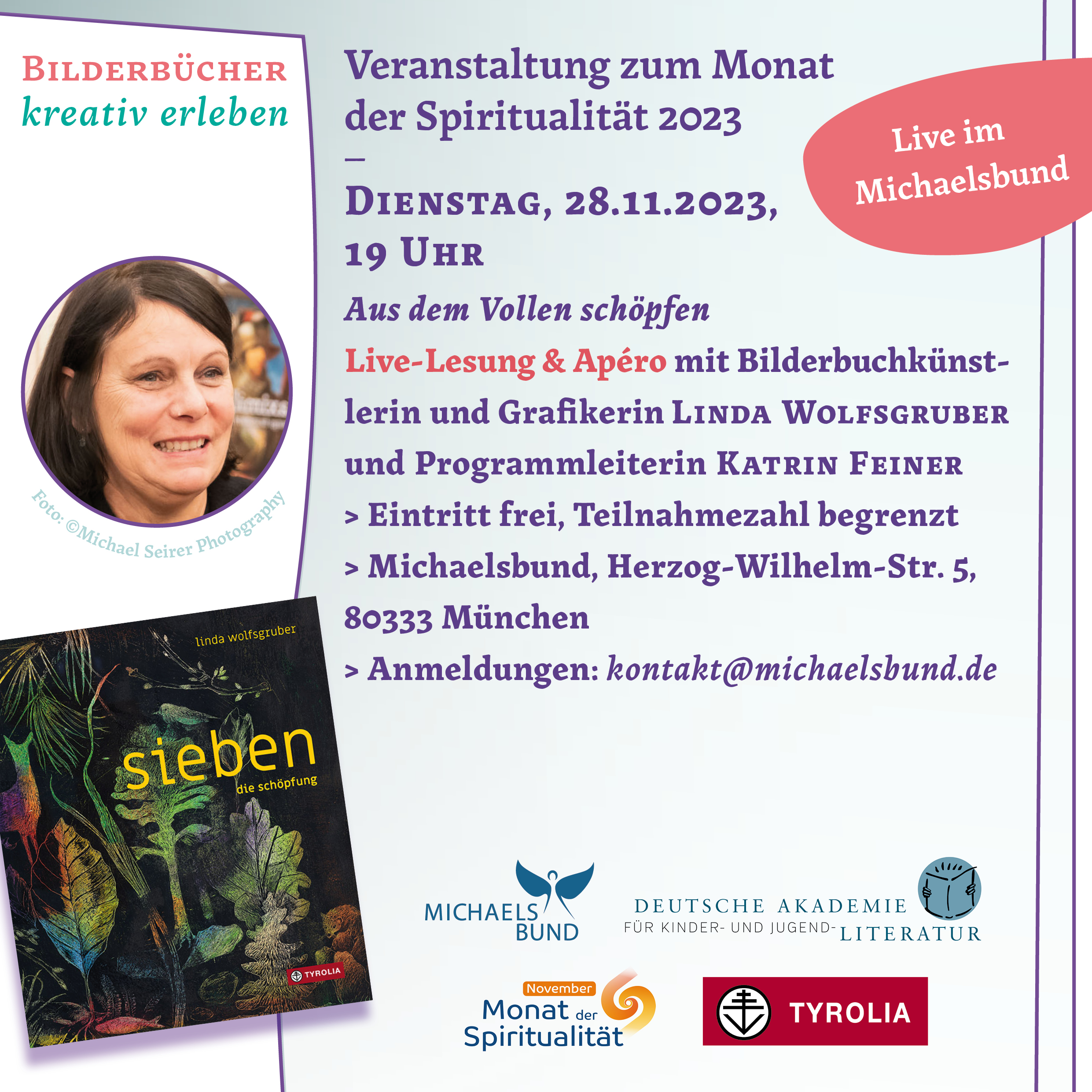Live-Lesung mit Linda Wolfsgruber (28.11.2023, München)