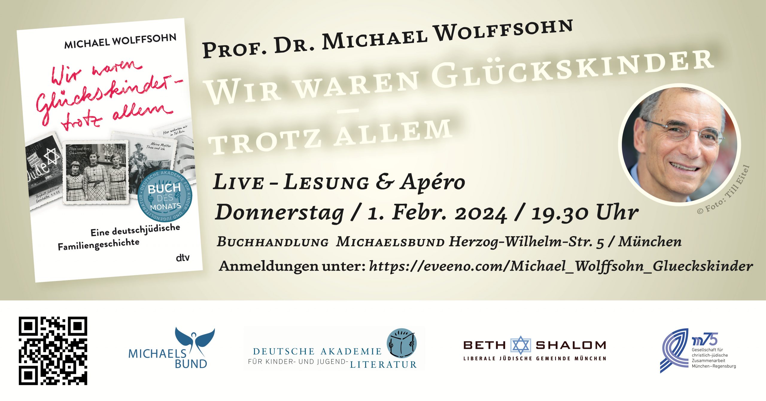 Glückskinder | Live-Lesung mit Michael Wolffsohn (01.02.2024, München)