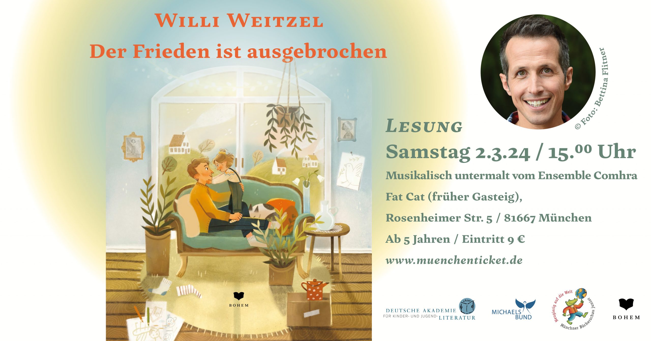 "Der Frieden ist ausgebrochen" | Live-Lesung Willi Weitzel (München, 02.03.2024)