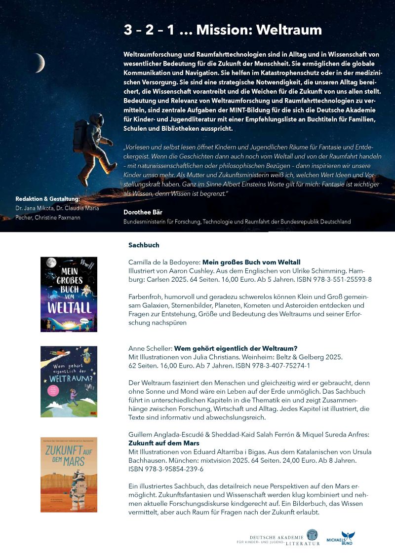 Extrablatt 5/25: '3-2-1 ... Mission Weltraum' (Seite 1)