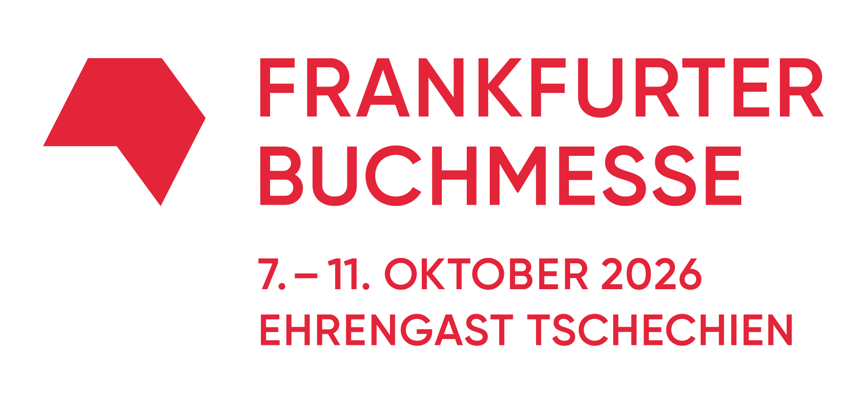Logo Frankfurter Buchmesse FBM mit Gastland Tschechien